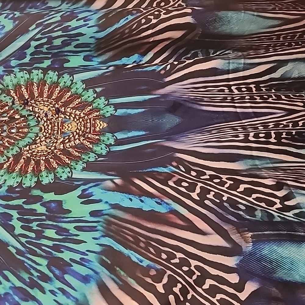 SAKKAS CAFTAN or KAFTAN  Flowing TUNIC Eyecatching Butterfly Print DRESS - Picture 7 of 7